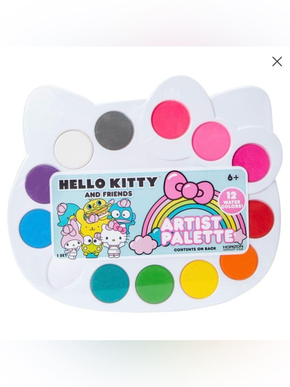 Hello Kitty And Friends Artist Palette 12 Water Colors New